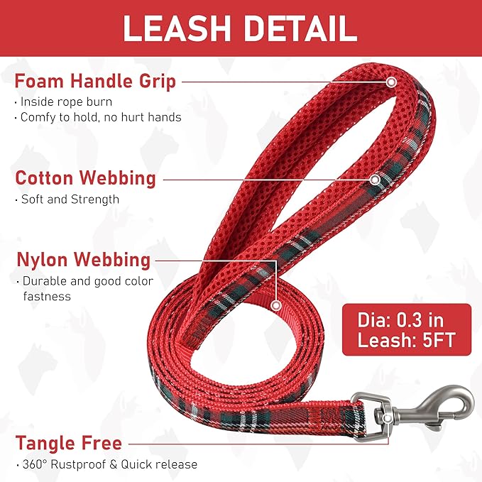 GAMUDA Small Dog Harness Collar and Leash Set, Step in No Chock No Pull Soft - Image 5