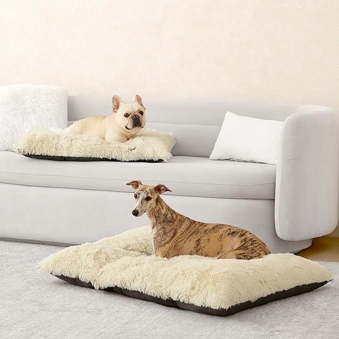 EHEYCIGA Fluffy Dog Crate Bed for Medium Dogs, Plush Faux Fur Crate Pad - Image 9