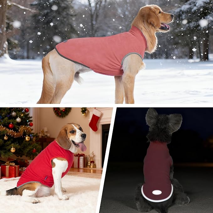 cyeollo 2 Pack Small Fleece Dog Sweater Stretchy Pullover Soft Dog Jacket - Image 5