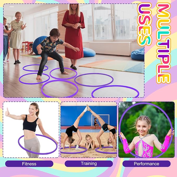 Shappy 6 Pcs Exercise Hoop Detachable Adjustable Plastic Toy Playground Toys - Image 4
