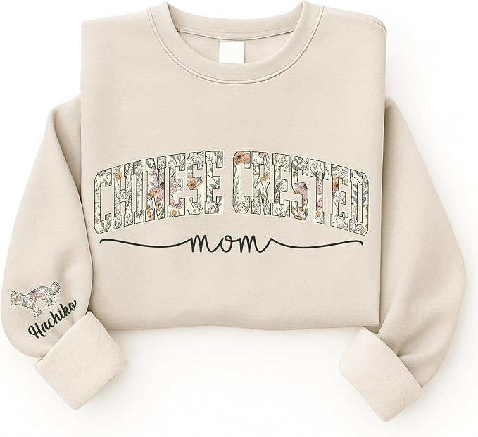 Personalized Dog Mom Sweatshirt, Dog Lover Crewneck, Gift Idea - Image 3