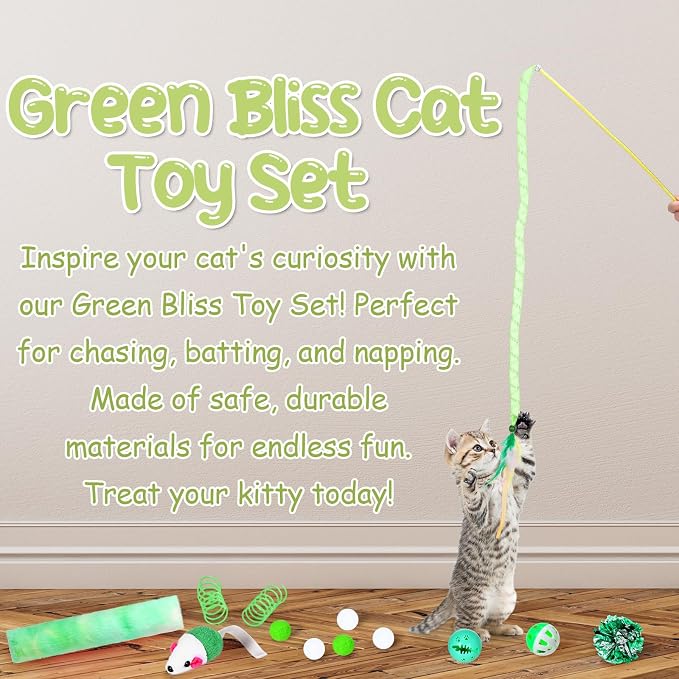 24 Pcs Cat Toys Set Interactive Kitten Toys Pack Including Collapsible Play - Image 2