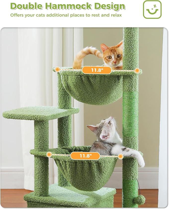 Cactus Cat Tree, 47.6" Cat Tower - Image 3