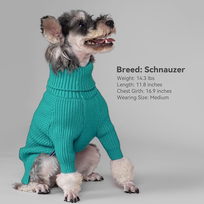 cyeollo Fleece Dog Sweaters for Medium Dogs Male, Stretchy Warm Turtleneck - Image 8