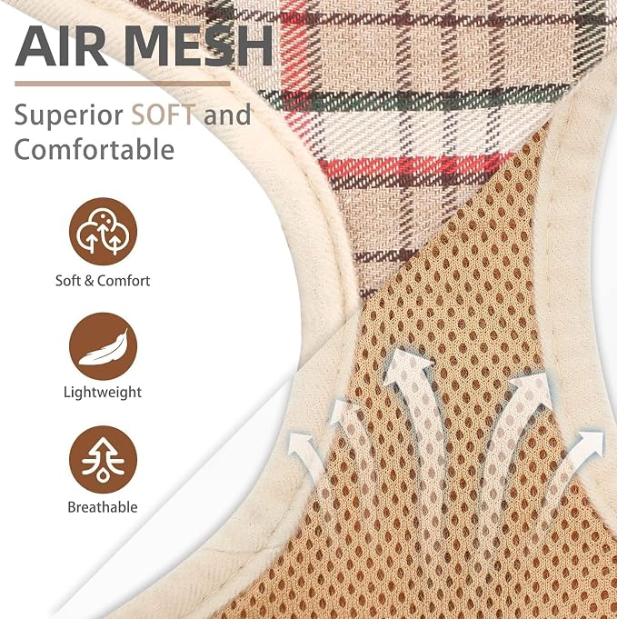 PUPTECK Soft Mesh Dog Harness and Leash Set Pet Puppy Cat Comfort Padded Vest - Image 2