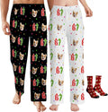 Custom Pajama Pants for Women Men, Personalized 67 Name Photo PJ Family Six by Artsadd