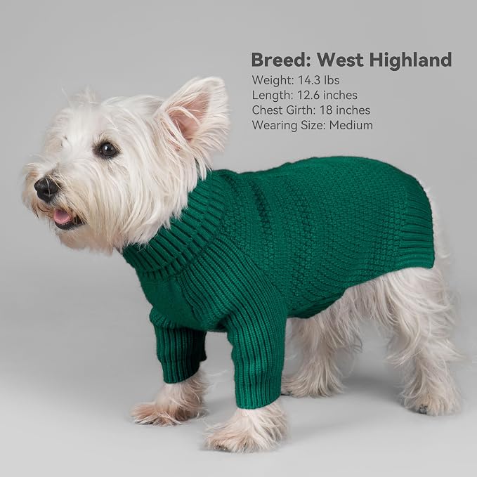 cyeollo Dog Sweater Pullover Turtleneck - Image 8