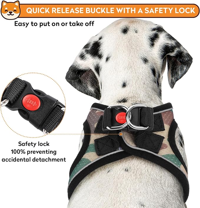 Dog Harness with Leash Set, No-Pull Step-in Reflective Pet Harness with 1 Leash - Image 3