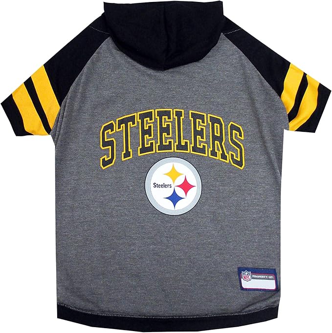 Pets First Pittsburgh Steelers Hoodie T-Shirt by PETSFIRST