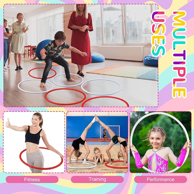 6 Pcs Exercise Hoop Detachable Fitness Rings Adjustable Plastic Toy Fitness - Image 5