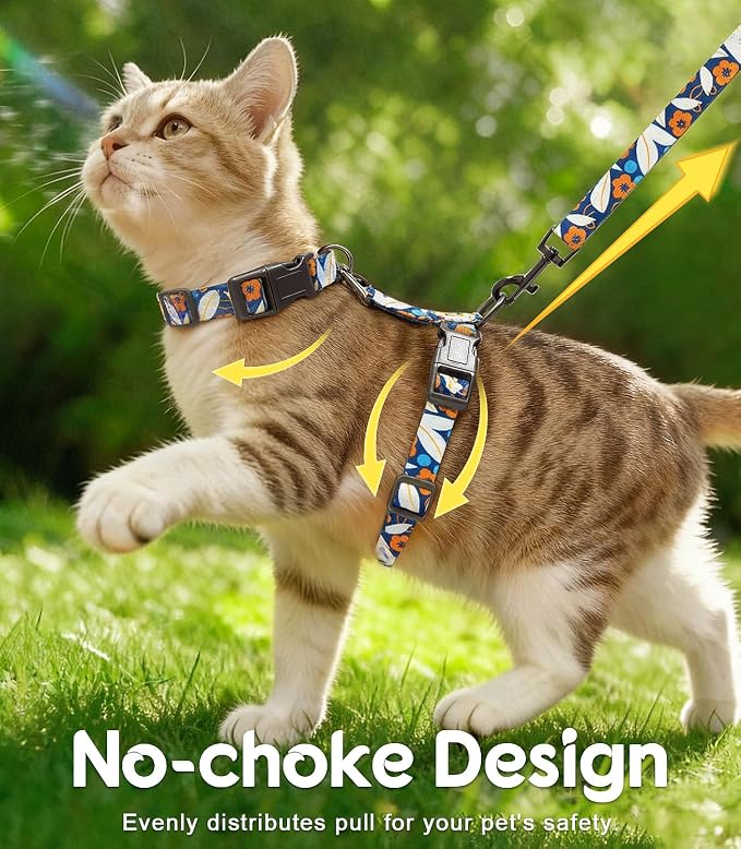 Halypet 2-Pack Cat Harness and Leash Set, Escape Proof 3-in-1 Adjustable Harness - Image 3