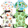 XPUDAC 4 Pack Dog Pajamas Soft Strechy Summer Doggie Clothes by XPUDAC