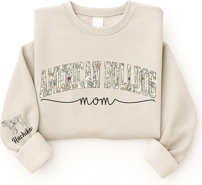 Personalized Dog Mom Sweatshirt, Dog Lover Crewneck, Gift Idea - Image 4