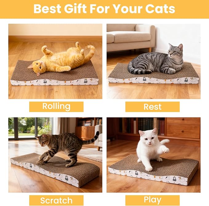 Cat Scratching Board, Large Wide Corrugate Cat Scratcher - Image 7