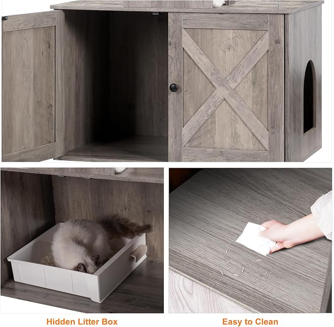 Heybly Cat Tree with Litter Box Enclosure - Image 9