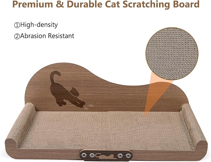 NATUYA Cat Scratcher Cardboard Lounge Bed, 24 Inch Large Cats Scratching Board - Image 5