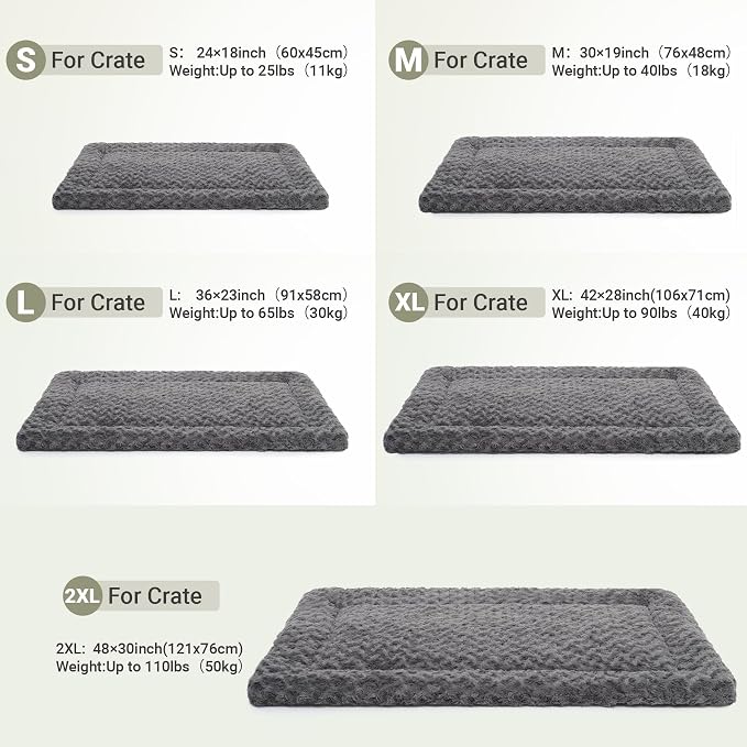 Washable Dog Bed Mat Ultra Soft Dog Crate Pad Comfy Fluffy Pet Kennel Beds Dog - Image 6
