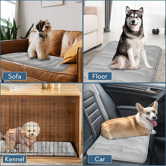Magik & Kover Summer Dog Cooling Mat, 2 Pack 42" x 28" Indoor Outdoor Cooling - Image 6