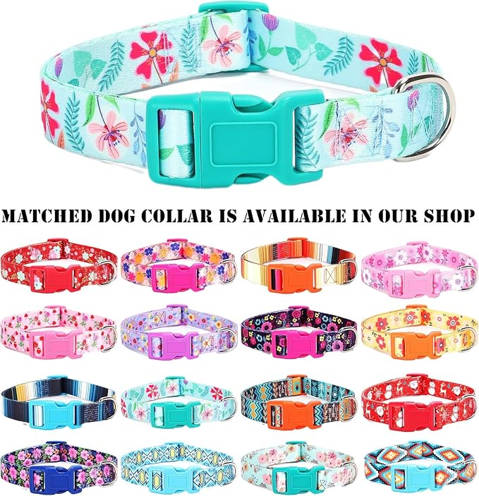 Moonpet Step in Dog Harness Leash Set- All Weather Reflective No-Pull Floral - Image 4