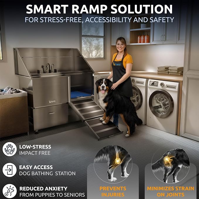 KANIS Professional Dog Washing Station 304 Stainless Steel Pet Wash Sink - Image 3