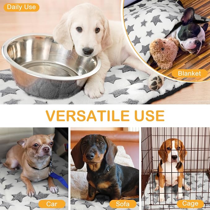 VitalCozy 4 Pcs Dog Crate Pads, Ultra Soft Warm Washable Anti-Slip Kennel Bed - Image 5