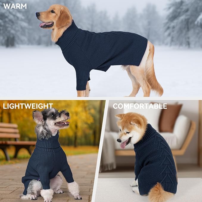 cyeollo 4XL Dog Sweater, Stretchable & Cozy Warm Dog Sweaters - Image 4
