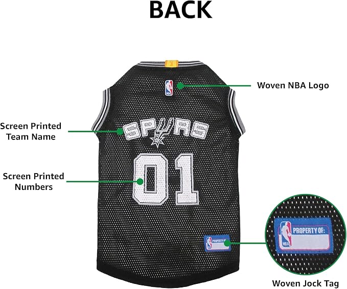 NBA SAN ANTONIO SPURS DOG Jersey, X-Small - Image 5