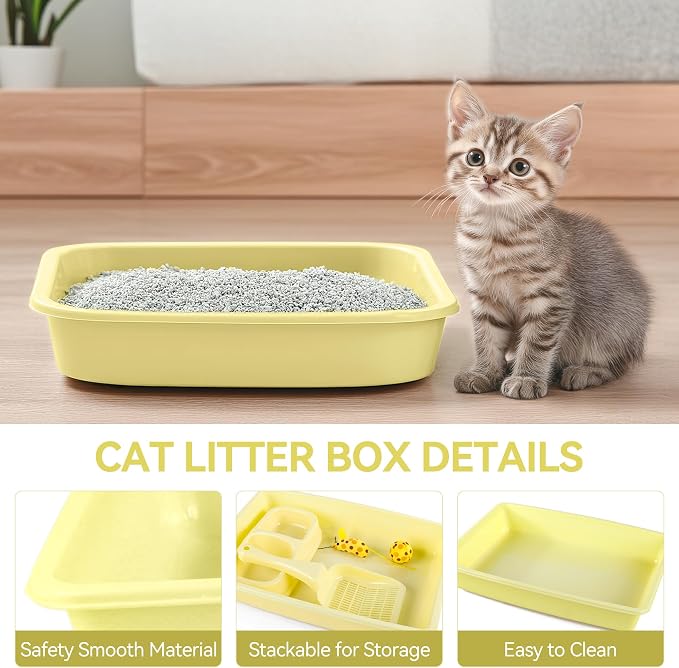PAWISE Cat Litter Box Set, Small Kitten Starter Kit, Includes Litter Box - Image 4
