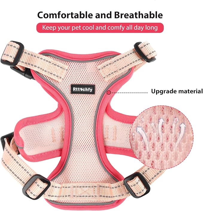 Rttochfy Cat Harness and Leash Set, Adjustable and Reflective Cat Vest - Image 3