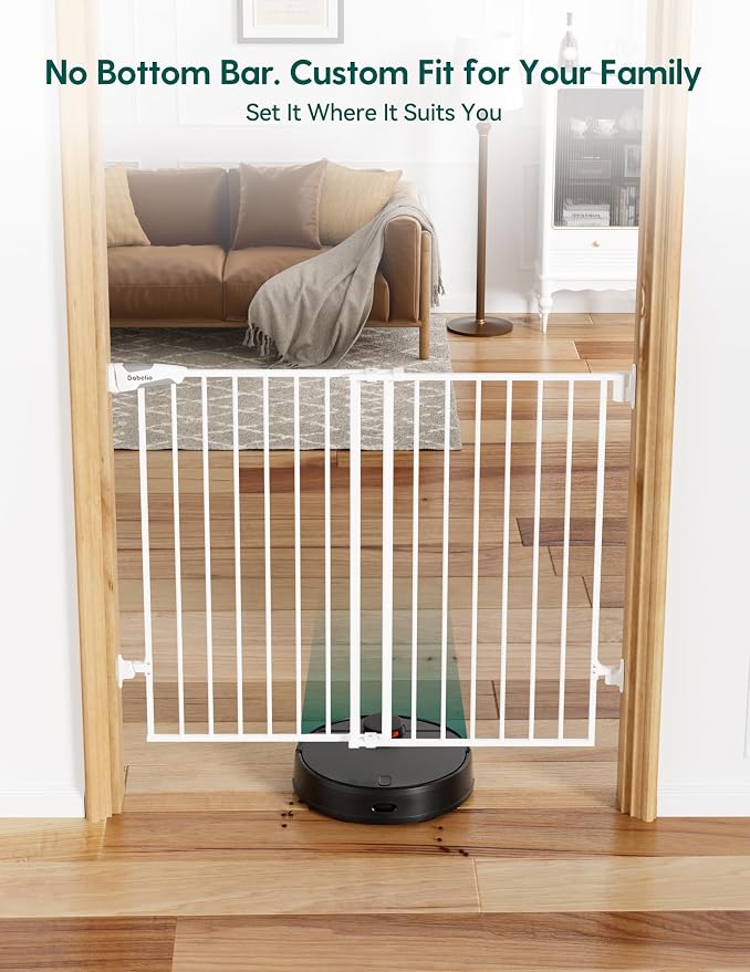 Babelio Baby Gate for Stairs, Kitchen & Doorways, No Bottom Bar| Easy Install| - Image 2