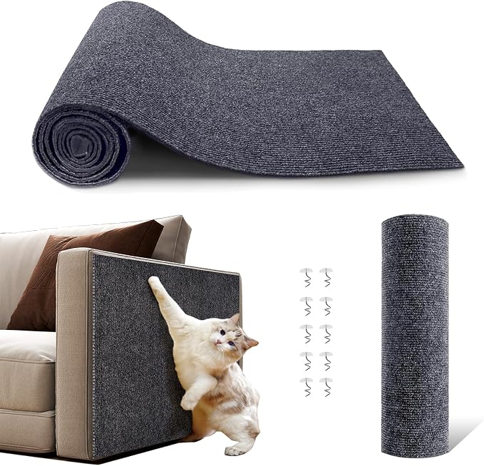 NATUYA Cat Scratch Couch Furniture Protector, 78.7"x15.8" Self-Adhesive Cats by NATUYA