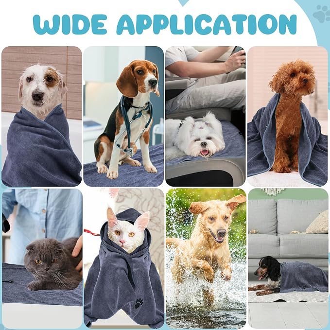6 Pack Microfiber Dog Towels for Drying Dogs, Large Size 40'' X 23.6'' - Image 7