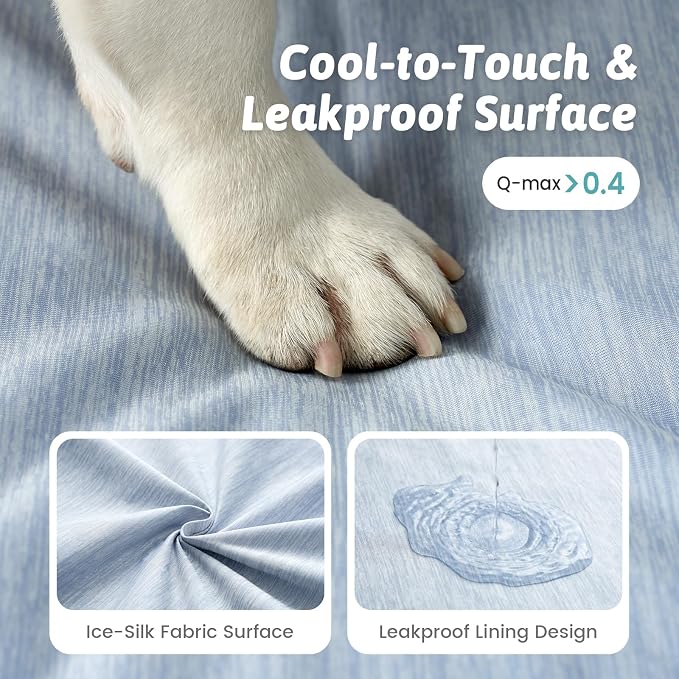 Cooling Dog Bed for Large Medium Size Dogs, Q-Max >0.4 Summer Cool Orthopedic - Image 4