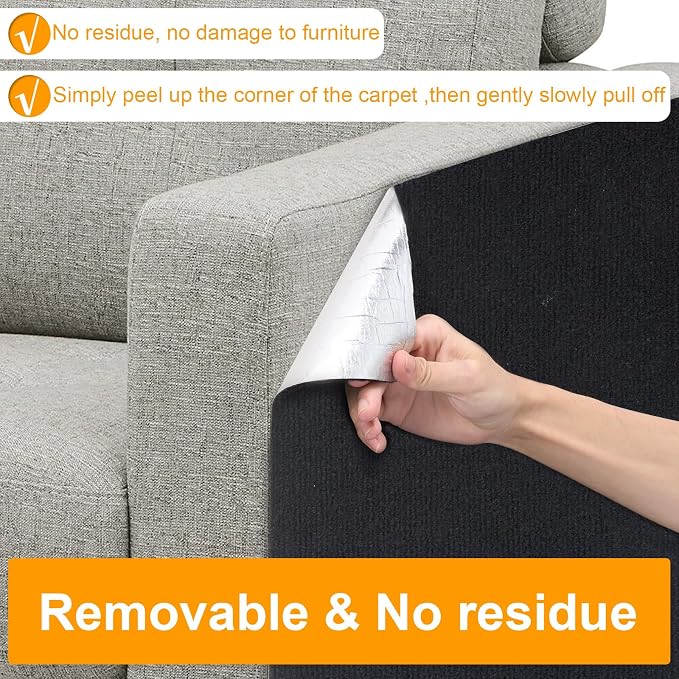 Large Cat Scratching Mat, Trimmable DIY Wall Climbing Carpet, Couch Protector - Image 6