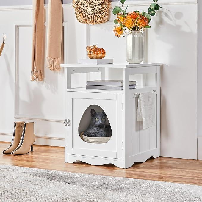Yaheetech Cat Litter Box Enclosure, Hidden Litter Box Furniture - Image 9