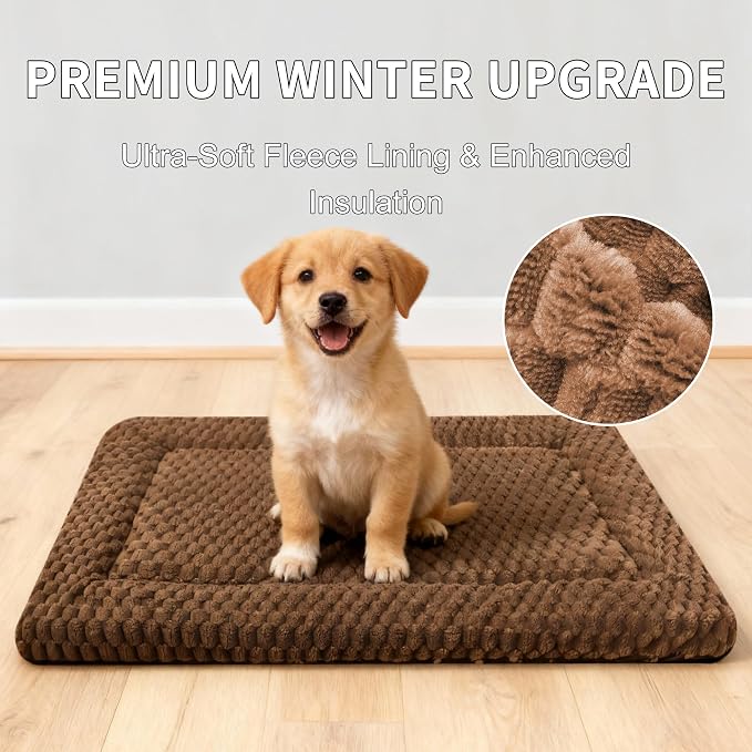 Dog Bed Mat, Reversible & Ultra Soft Kennel Pad-Machine Washable Pet Bed - Image 5