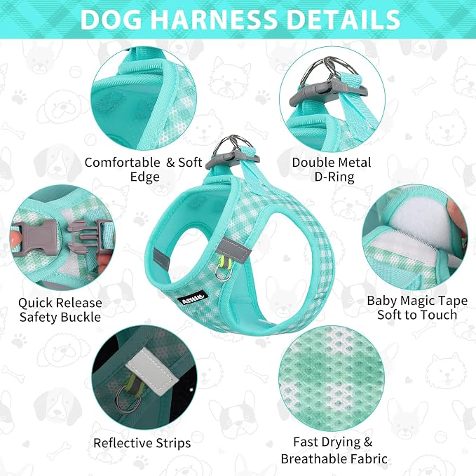 AIITLE Breathable Mesh Dog Vest Harness, No Pull Escape Proof Vest Harnesses - Image 3