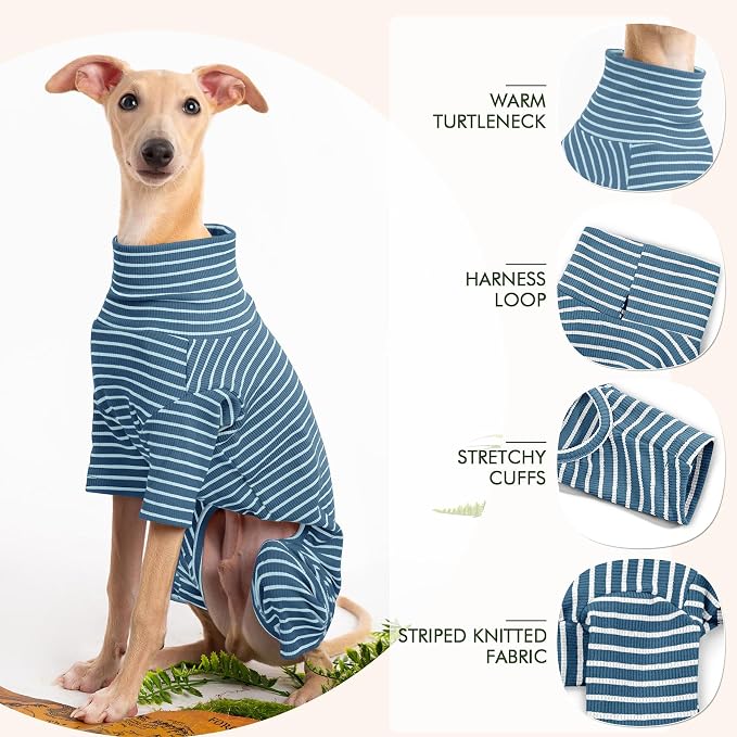 Dog Sweaters for Small Dogs Girls Boys, Striped Pet Sweaters for Fall Winter - Image 6