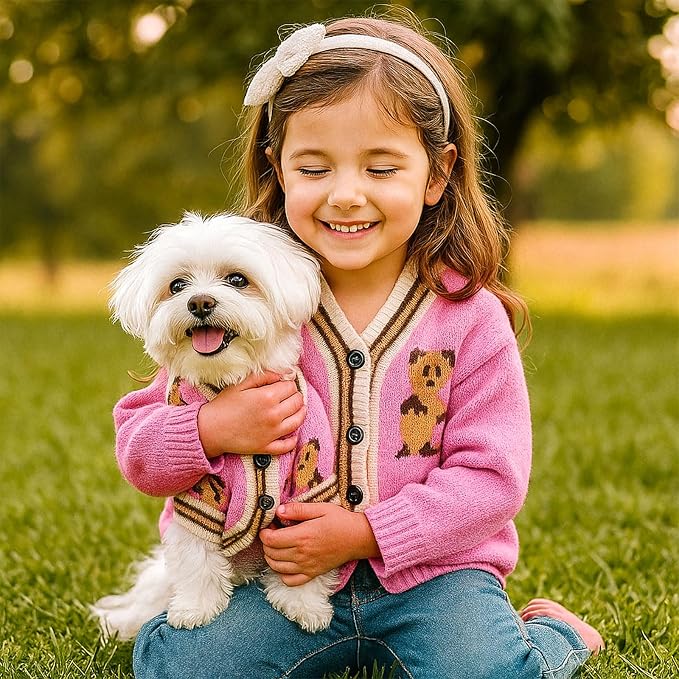 Small Dog Sweaters Cute Bear Dog Cardigans Clothes - Image 3