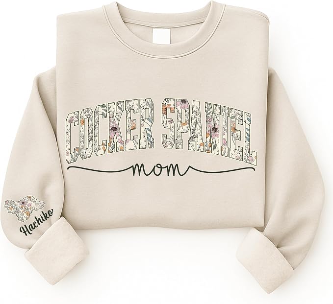 Personalized Dog Mom Sweatshirt, Dog Lover Crewneck, Gift Idea - Image 4