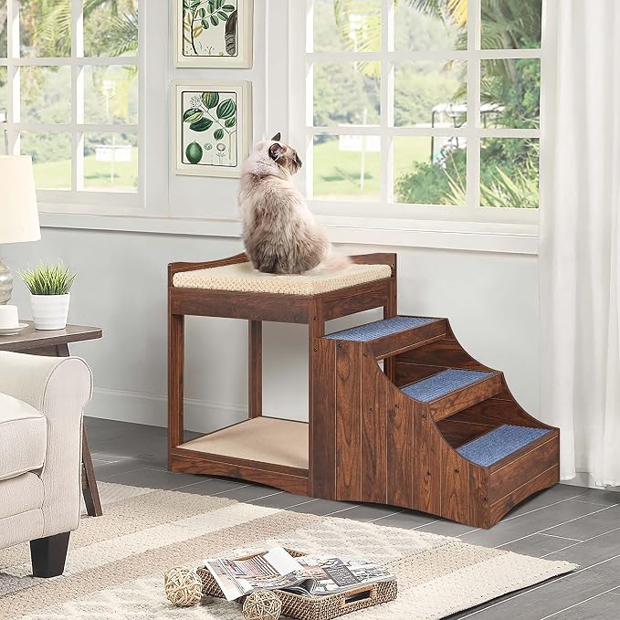 unipaws Pet Bunk Bed with Removable Step - Image 2