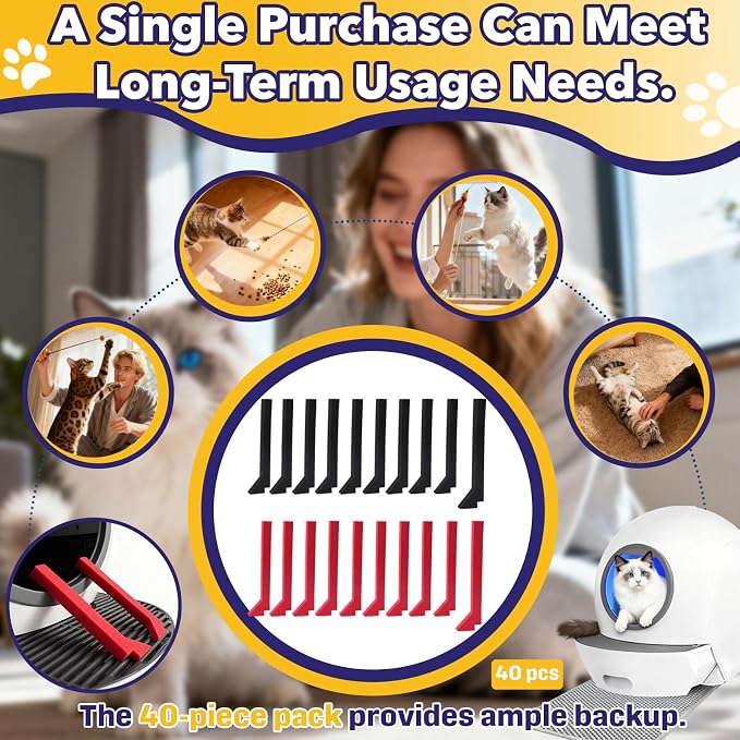 40 Packs Foams Compatible with Els Pet Litter Box, Precise Cut Seal Cat Litter - Image 6