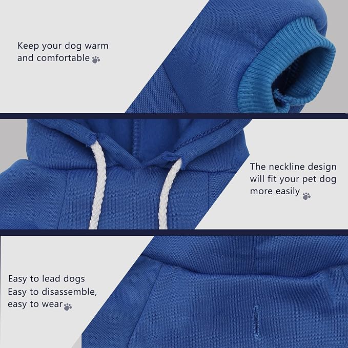 Paiaite Light Blue Chihuahua Dog Hoodie: Keep Your Pup Warm and Stylish - Image 5