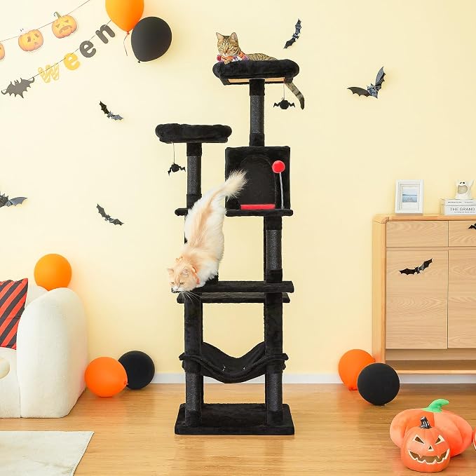 MWPO Gothic Large Cat Tree, 70.1-Inch Multi-Level Tall Cat Tower - Image 9