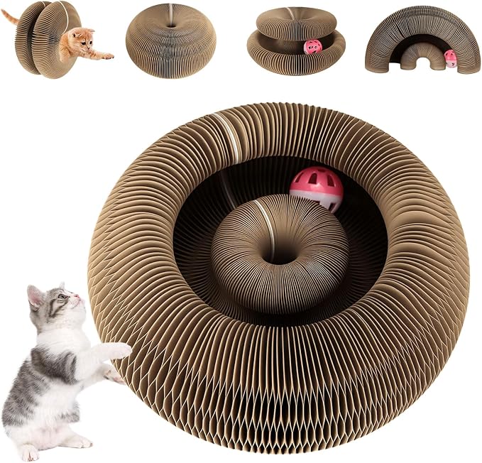 Kitty Curls Cat Toy, Magic Organ Cat Scratching Board by FATIRO