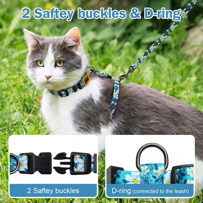 Hikiko Cat Harness and Leash Set Escape Proof Adjustable Walking Travel Cute - Image 5