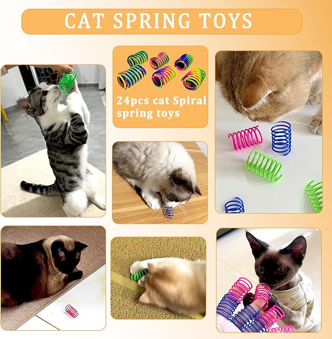 100Pcs Cat Toys Assortment for Indoor Cats, Interactive Kitten Toys Variety Pack - Image 5