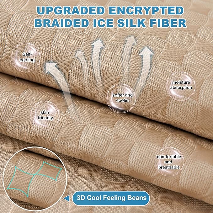 OTOB Cooling Dog Couch Cover Ice Silk Fiber, Washable & Non Slip Pet Mat Sofa - Image 3