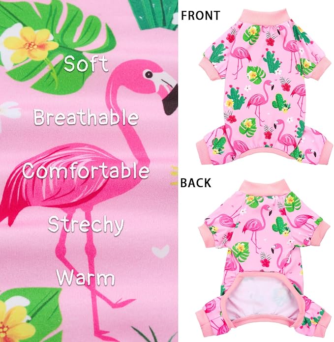XPUDAC 4 Pieces Dog Pajamas for Small Dogs Boy Girl Soft Stretchy Pjs Onesies - Image 6