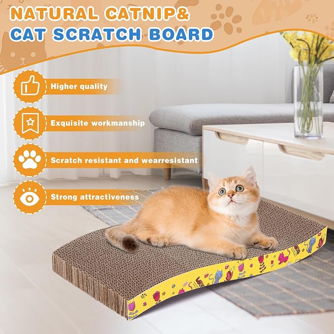 5 Pcs Multicolor Printed Cat Scratcher Pads - Image 6